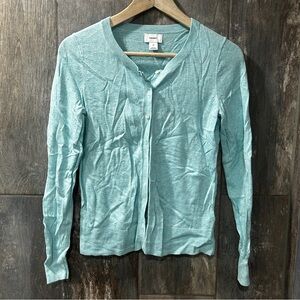 Old Navy Light Aqua Button-Front Cardigan